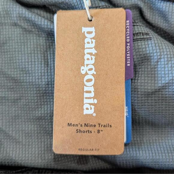 Patagonia Nine Trails Running Shorts 8" Black Men’s XL NWT Zip Pockets - Picture 5 of 10